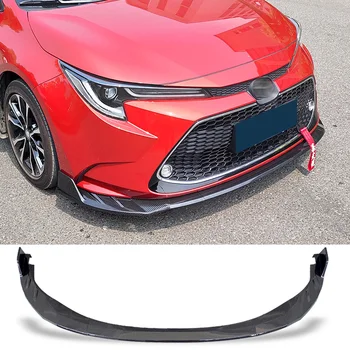 

Front Bumper Spoiler Protector Plate Lip Body Kit Carbon Surface Decorative Strip Chin Shovel For Corolla American 2019 2020