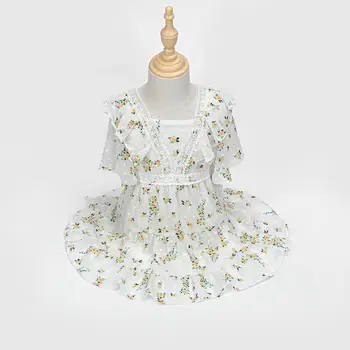 

Girls Dress Summer 2020 New Girl Party Dresses child Clothes Short sleeve Floral Baby girl Princess Dress 2-10year