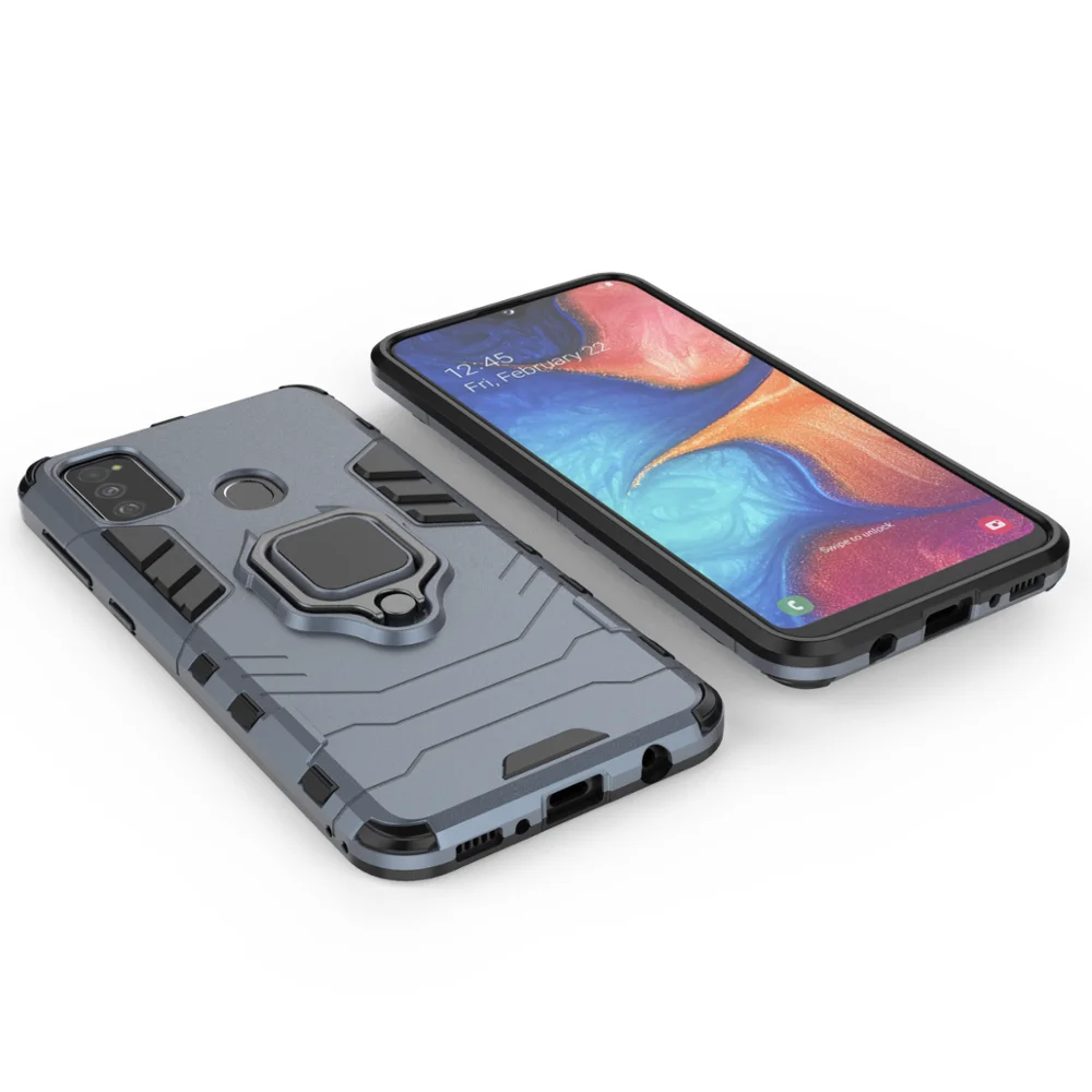 Тёмно-синий OUDINI для samsung Galaxy A10 A20 A30 A40 A60 A70 A80 M10 M20 M30S M30 M40 A40S A8S Чехол чехол-накладка повышенной прочности с протекторным рисунком и подставкой противоударный чехол - Цвет: Тёмно-синий
