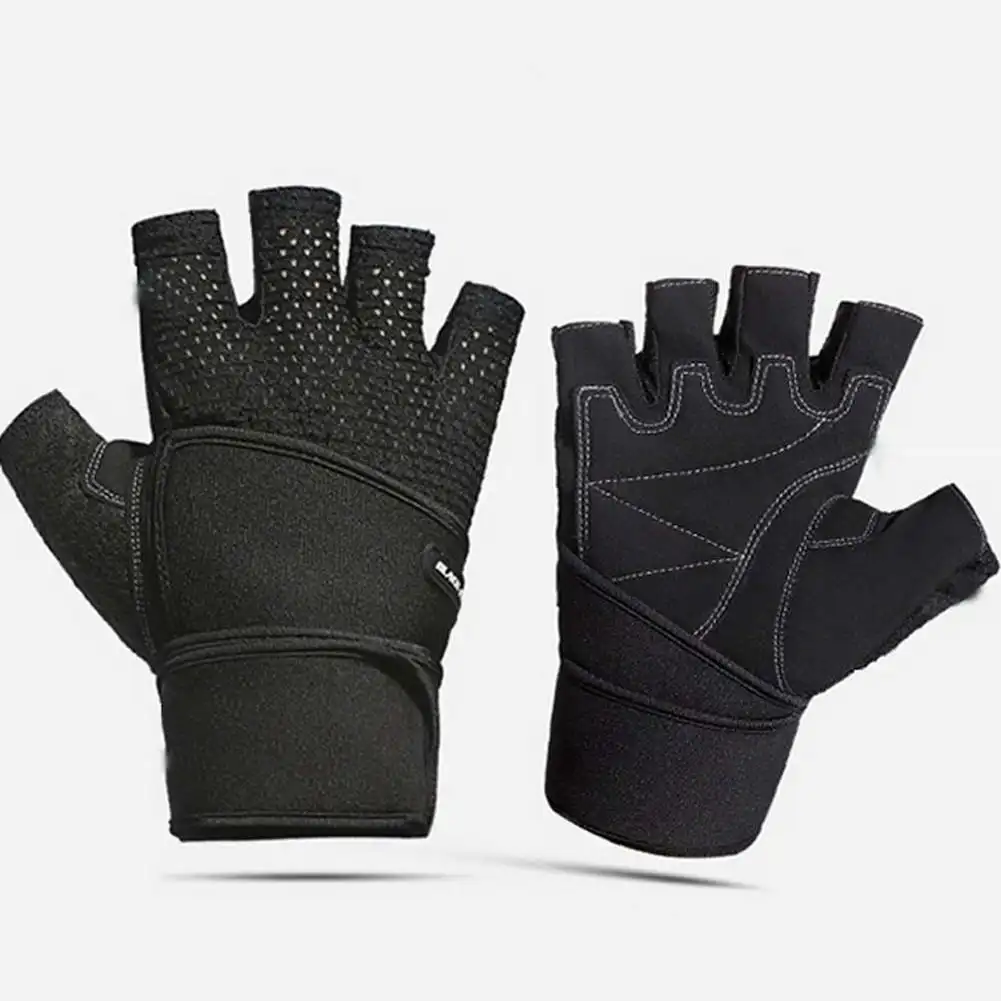 1 пара, перчатки с обрезанными пальцами, противоскользящие Спортивные Перчатки для фитнеса YA88
