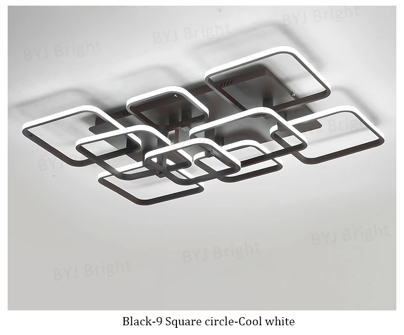 Современные черные/белые квадратные светодиодные потолочные светильники для гостиной, спальни, внутреннего освещения, плафон, потолочный светильник, luminaria teto