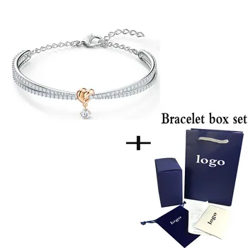 

2020 High Quality Fashion Elegant Rose Gold LIFELONG HEART Bracelet, for Girlfriend Exquisite Birthday Valentine's Day Gift