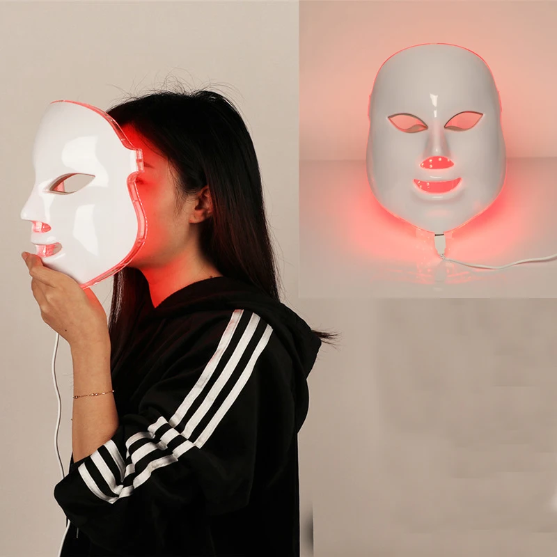 

7 Colors Beauty Therapy Photon LED Facial Mask Light Skin Care Rejuvenation Wrinkle Acne Removal Face Beauty Spa Instrument 30