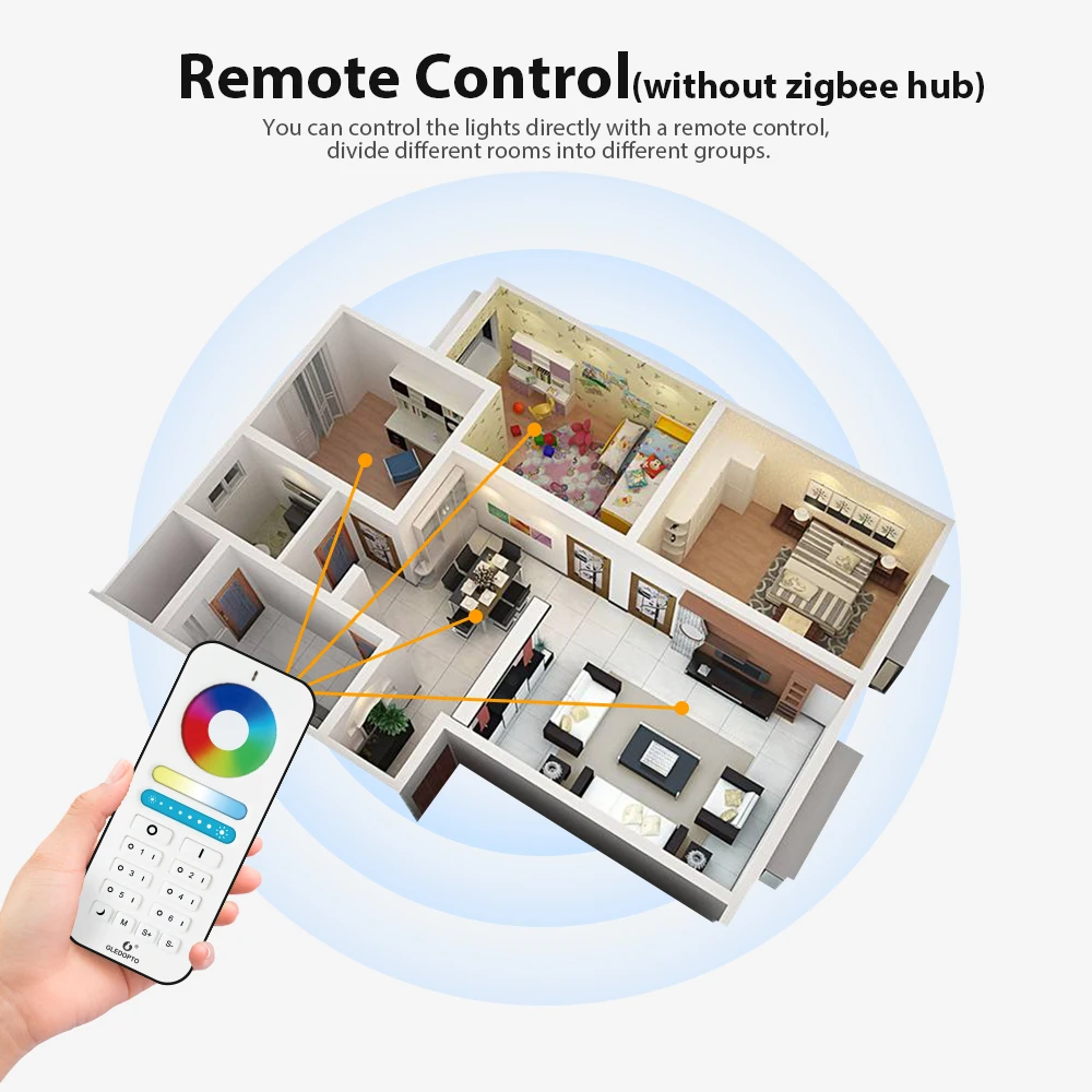  Gledopto White and Color E27 12W LED smart bulb 2-PackZigbee compatible 3.0 gateway voice activated - 32906939699