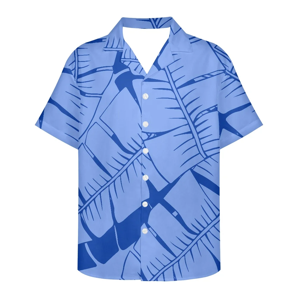 Samoan Puletasi Vintage Polynesian Tribal Floral Print Short Sleeve Match Men Shirts Tops Island Wear Viking Clothes