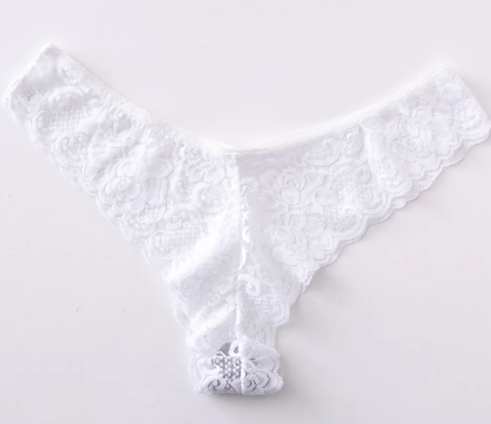 

Ladies Thong Lace Panties Pure Cotton Appealing Hot Temptation Low-waist Underpants