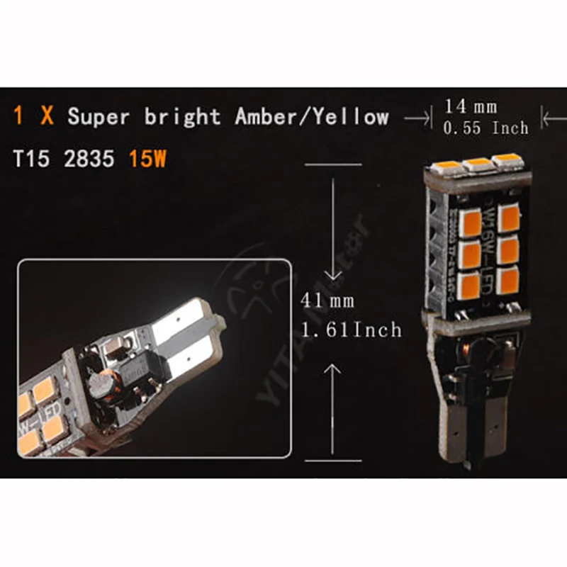 T15/T10 912 W16W WY16W 15 SMD 2835 светодиодный Авто фонарь стоп сигнала резервные фары заднего