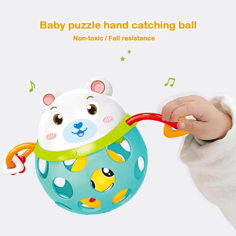 Музыкальная игрушка [новейшая] Crinkle погремушка мягкая с кольцом колокольчик малыш плюшевые игрушки для детей дошкольного возраста - Цвет: Синий