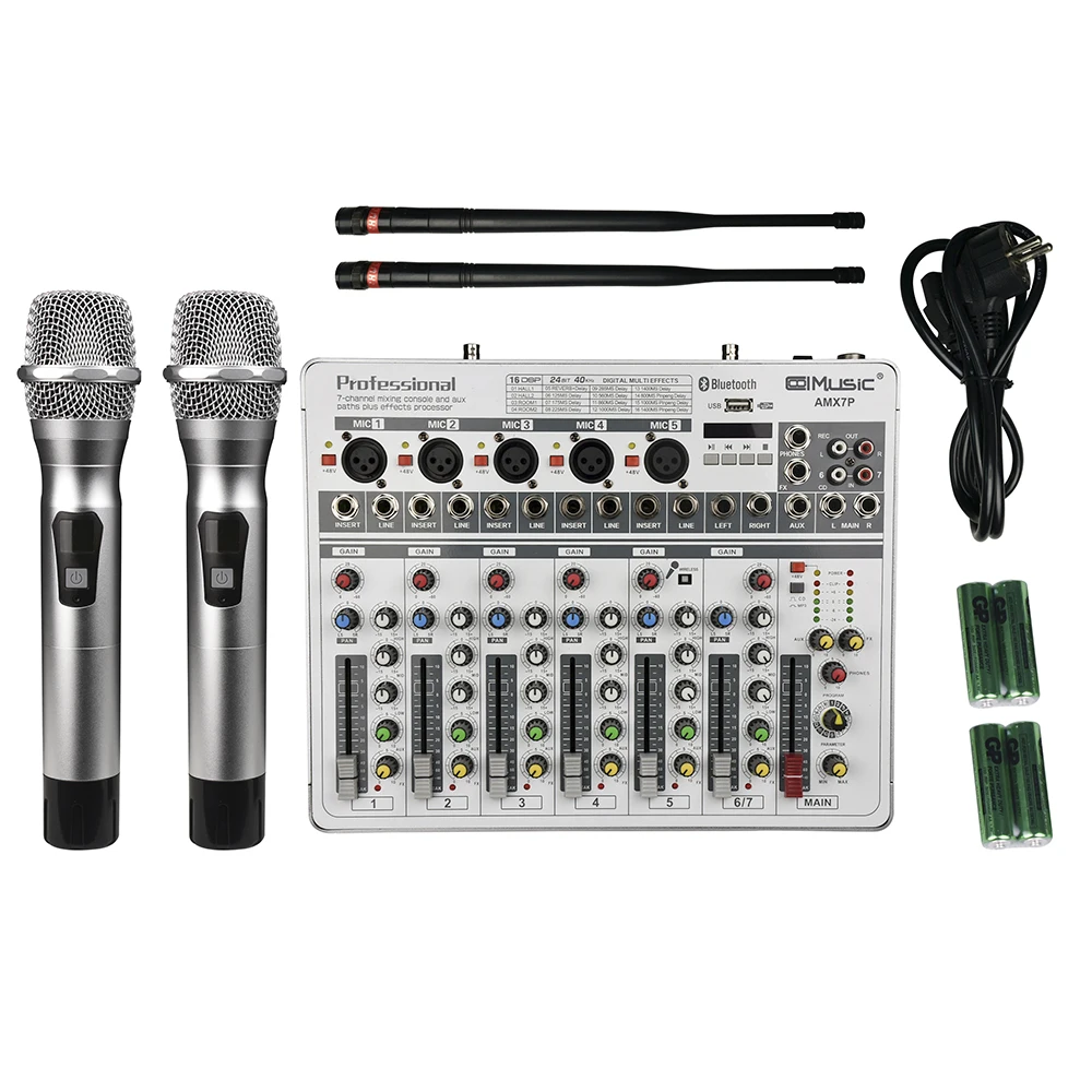 

2022 NEW 200watts 16 DSP Audio DJ Mixer Amplifier