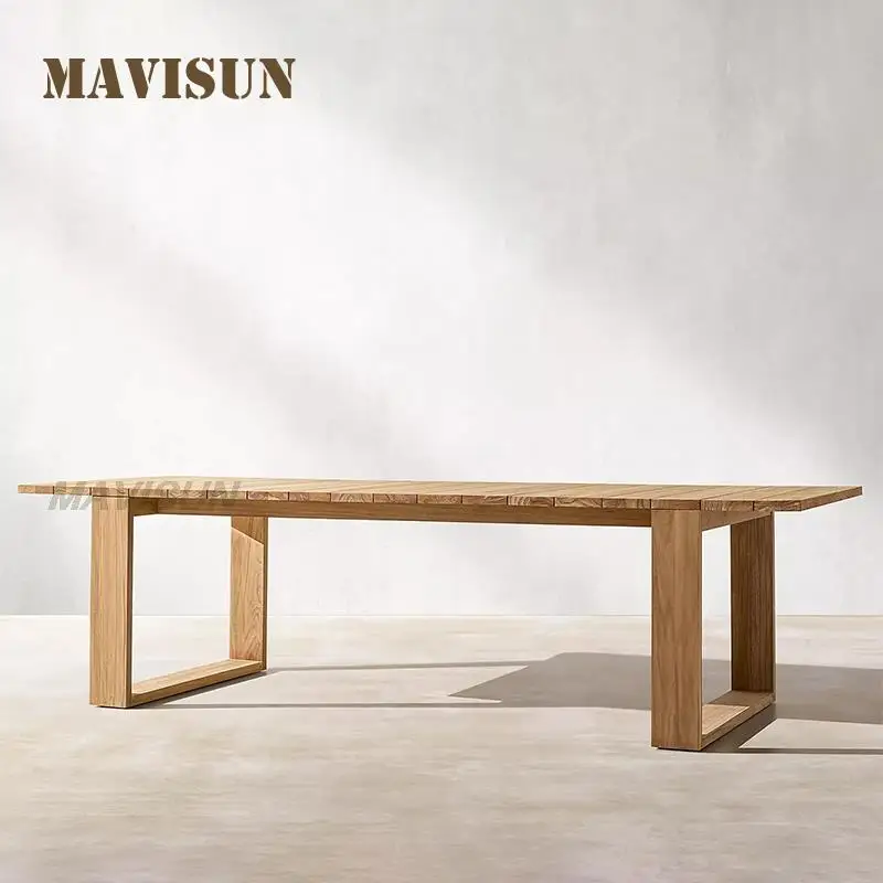 Light Luxury Camping Table And Leisure Chairs Combination Courtyard Solid Wood Furniture Set Italian Style Sun Lounger Chairs