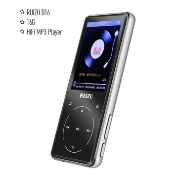 

RUIZU D16 HiFi MP3 Player 2.4 inches HD Color Screen Touch Button 8G/16G Storage FM Radio E-Book Clock Video BT MP3 Music Player