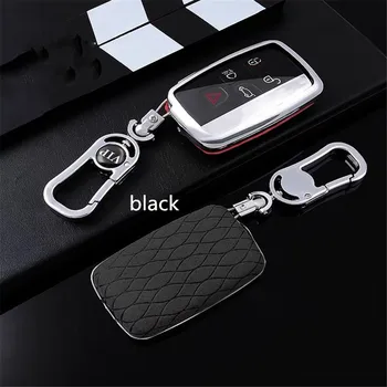 

Car Key Cover Genuine Leather+ Galvanized Alloy For Land Rover A9 Range Rover Sport Evoque Freelander 2 Jaguar XE XJ XJL XF C-X1