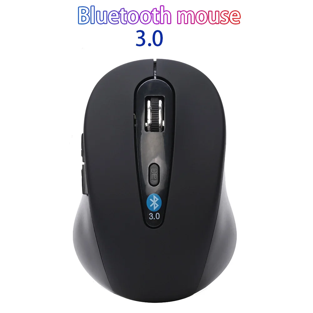 Bluetooth мышь 1600 dpi Регулируемая портативная беспроводная мышь 24 месяца срок службы батареи Беспроводные мыши для планшета android 0-0-12 - Цвет: Black