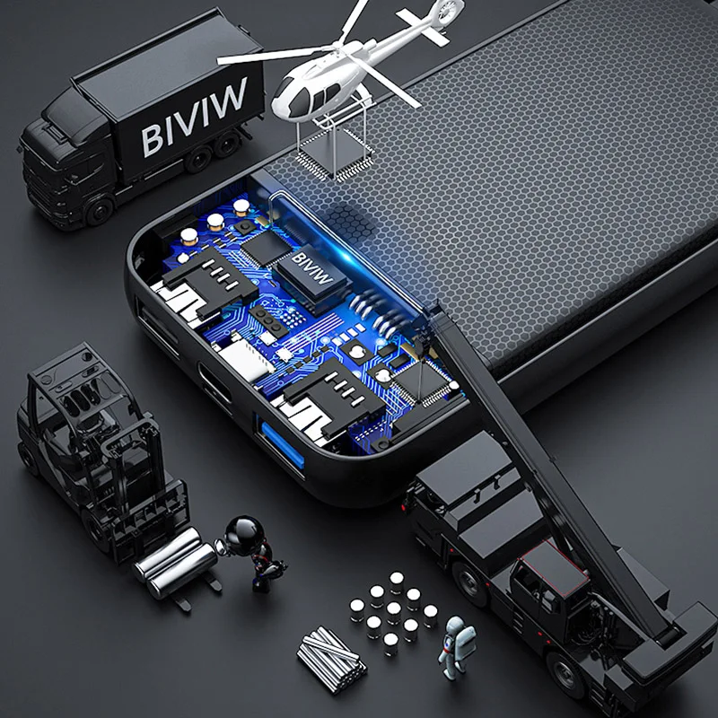 TUOSHIKE 20000 мАч Внешний аккумулятор для Iphone samsung Xiaomi huawei PD Dual USB Inports портативный внешний аккумулятор