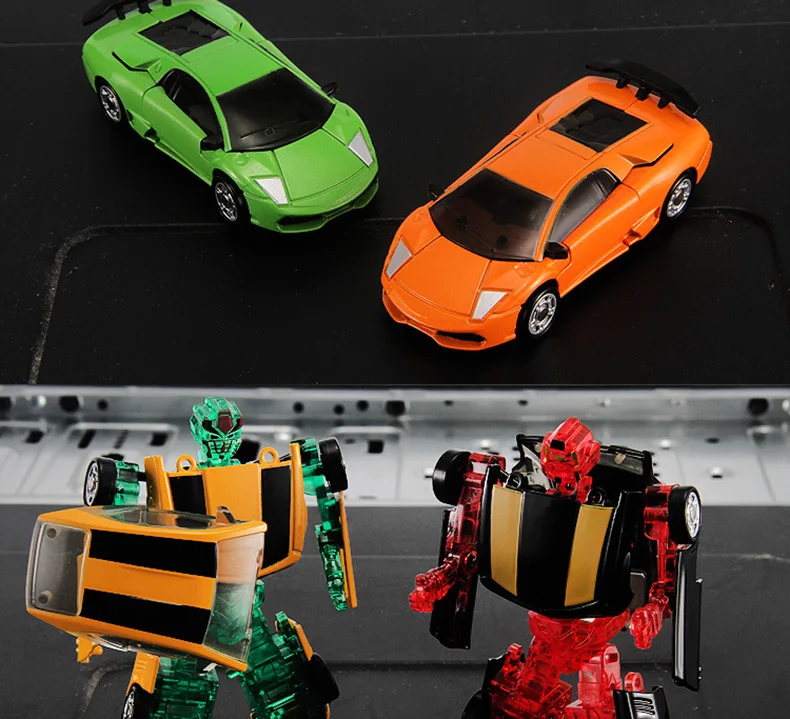 dong tai сплав трансформация маленький автомобиль дети мини-модель робот Jingang автомобиль обучающая игрушка
