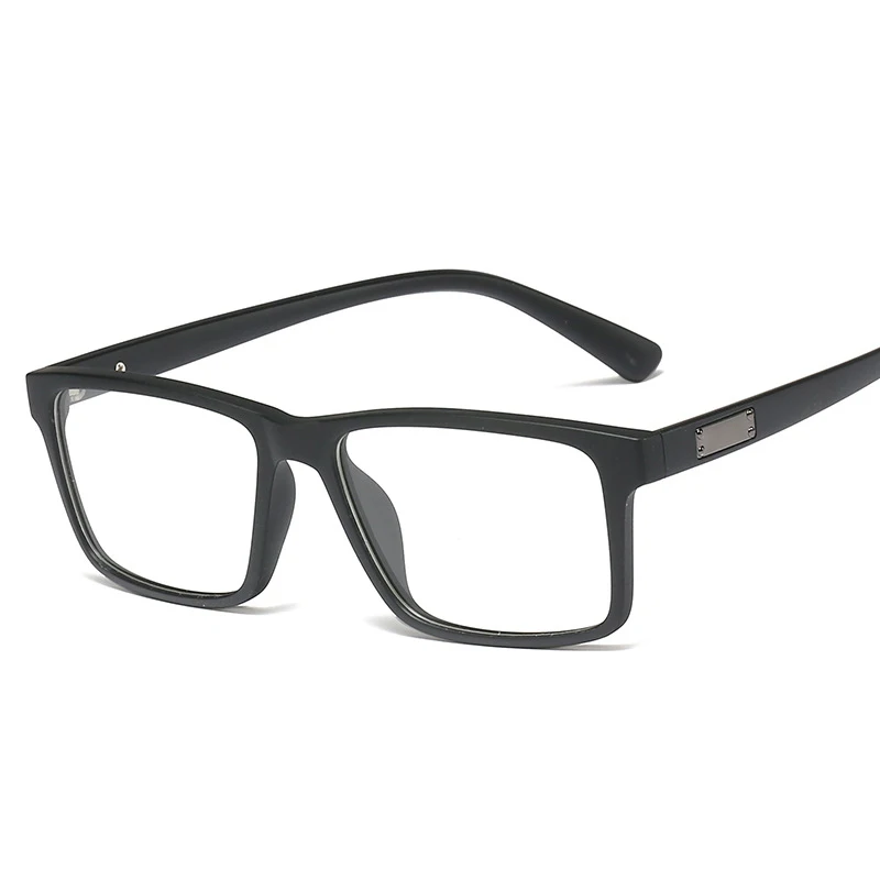 45999 пластиковые титановые очки, оправа для мужчин и женщин, квадратные оптические модные компьютерные очки - Цвет оправы: C2 matte black
