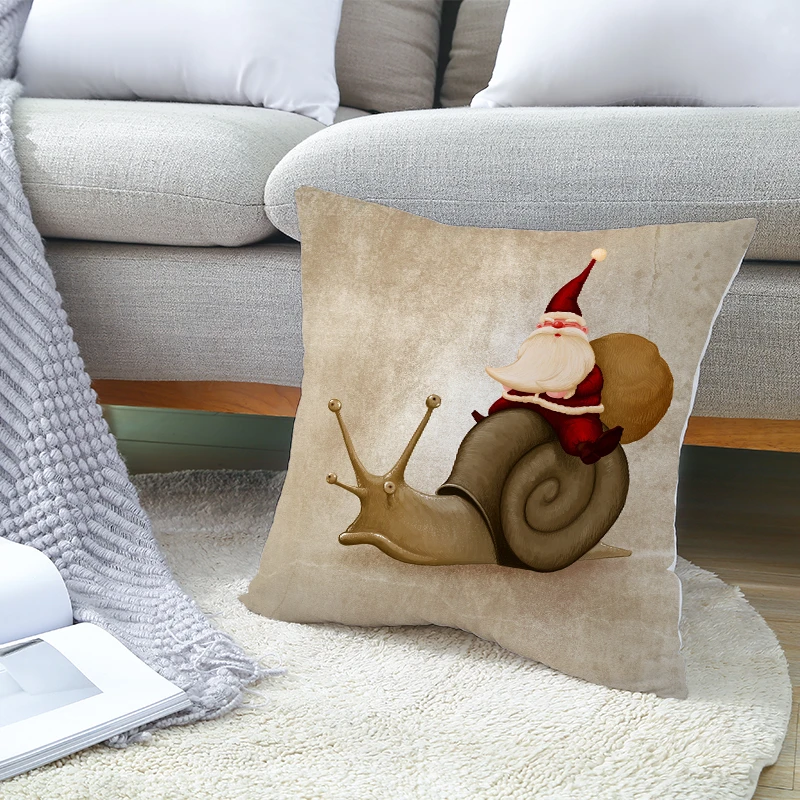 Рождественский подарок чехлы для подушек милый мультфильм Санта-Клауса подушка в форме Санта-Клауса чехол для дивана украшение дома Наволочки 45x45