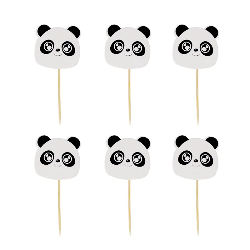24 Buah Banyak Mata Besar Panda Hewan Tema Kue Toppers Persediaan Dekorasi Pesta Ulang Tahun Baby Shower Perempuan Dan Anak Laki Laki Topper Kue Perlengkapan Dekorasi Cake Aliexpress