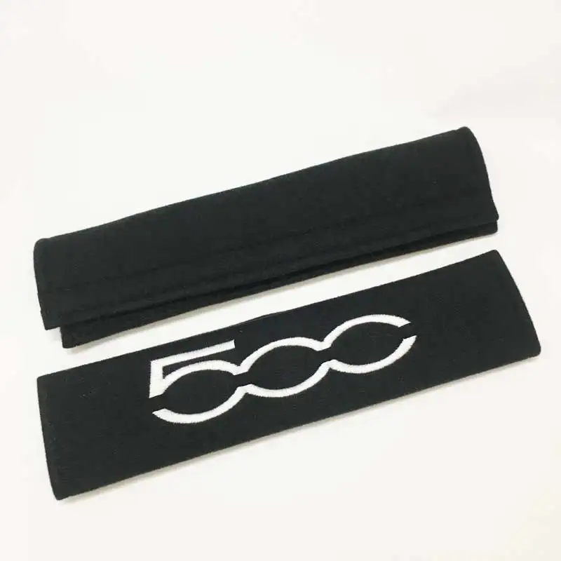 2pcs/lot Car Seat Belt Cover Car Styling Auto Case For fiat 500 500x 500l panda Punto TIPO Bravo Accessories