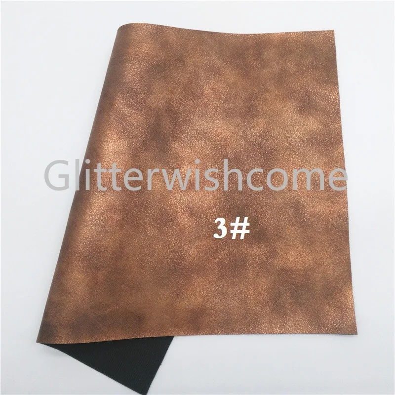 Glitterwishcome 21X29 см A4 Размер винтажная искусственная кожа ткань, металлизированная Синтетическая кожа искусственная кожа листы для бантов, GM540A