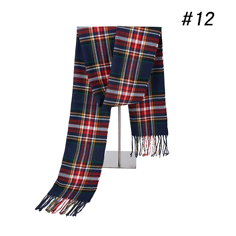 Winter Scarf Men's Warm Foulard Solid Scarves Fashion Casual Scarf Warm Cashmere Men Scarf