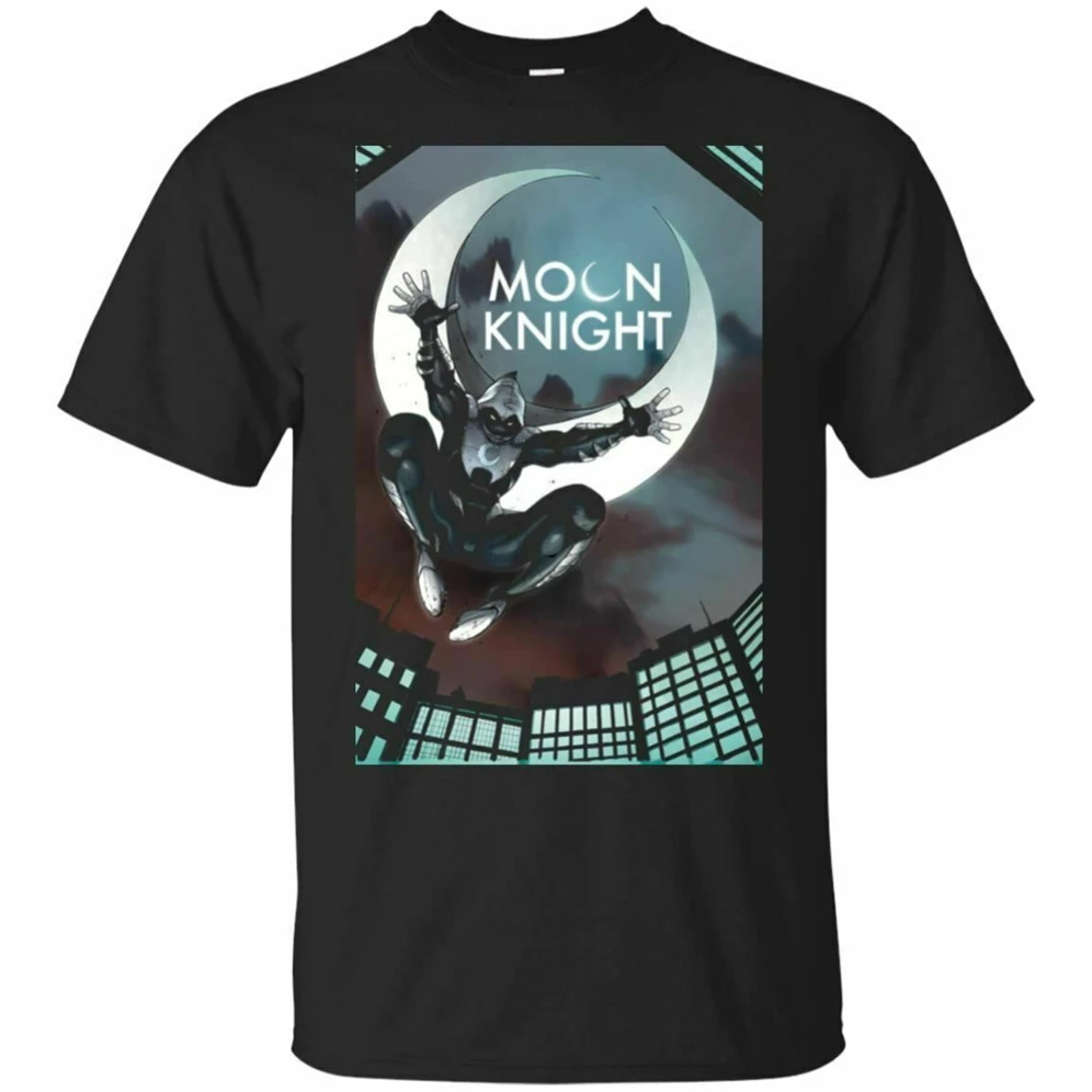 Marvel/футболка с изображением лунного рыцаря футболка надписью Fan Marvel Star Night S-3Xl