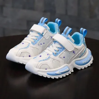 

2020 New Arrival Popular Nice Girls Shoes Use Mesh Breathable Pink Flat Shoes Lightweight Running Soft Bottom Trainer