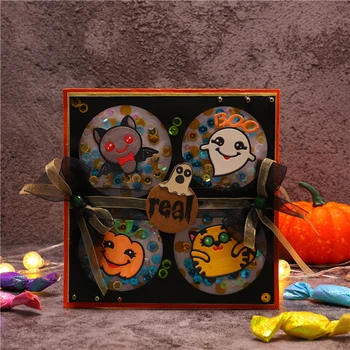 

DiyArts Happy Halloween Cutting Dies Photo Album Crafts Stencil Animal Punching Templates for Diy Scrapbooking Decor Mold New