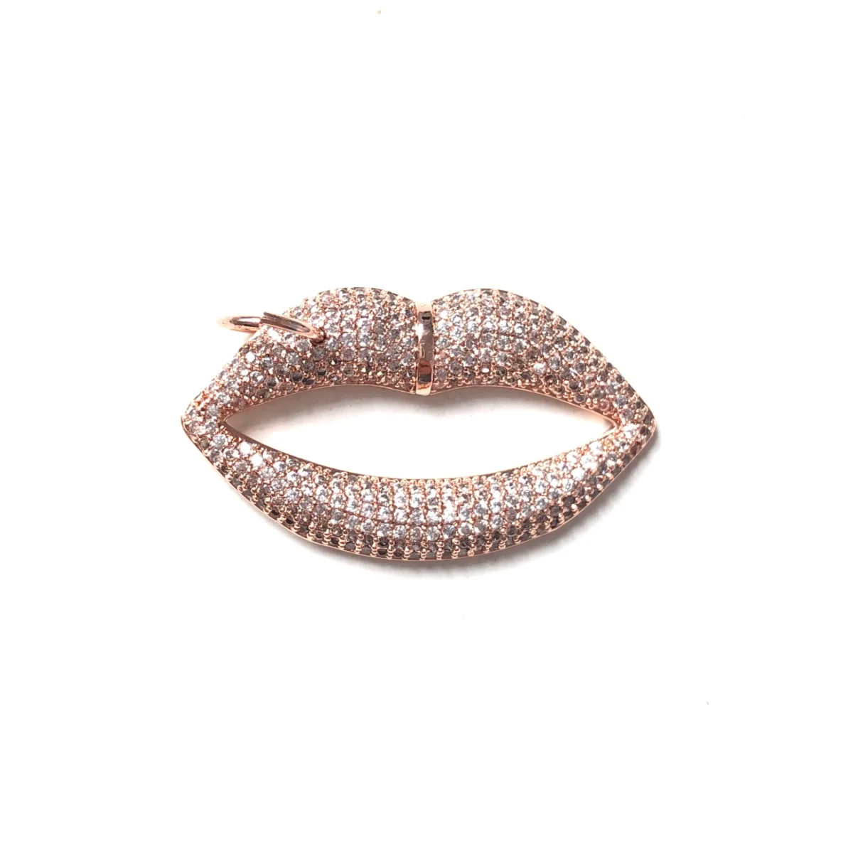 5pcs Big Lips Charms Pendant for Woman Bracelet Necklace Earring Making Cubic Zirconia Jewelry Handmade Gift Accessory Wholesale