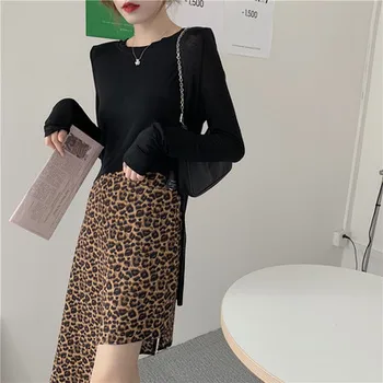 

Chiffon Irregular Cut Simple Elastic Waist Female Skirts Casual Loose All Match Fashion Women Skirt
