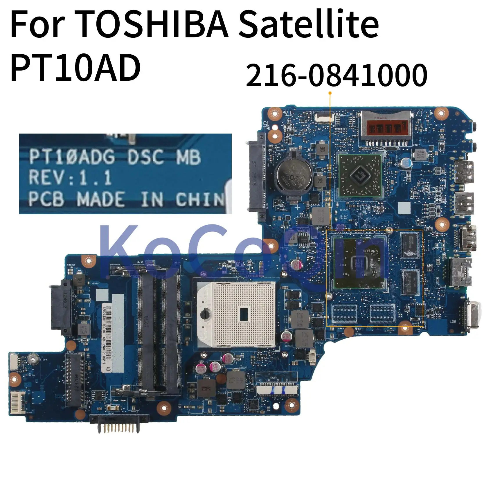 KoCoQin Laptop motherboard For TOSHIBA Satellite PT10AD Mainboard PT10ADG 216-0841000 | Компьютеры и офис