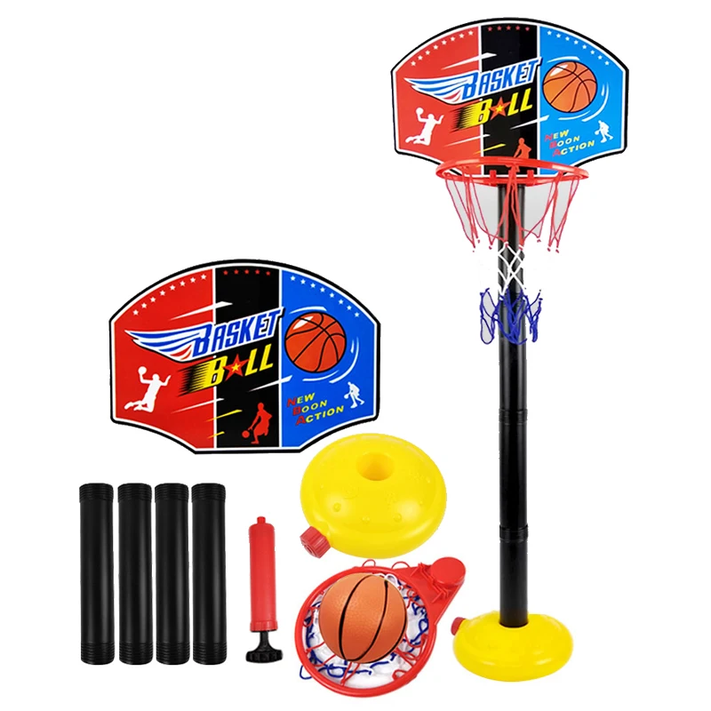 

Children Basketball Playing Set Outdoor Sport Adjustable Stand Basket Holder Hoop Goal Game Mini Indoor Boy Kids Yard Game Toys