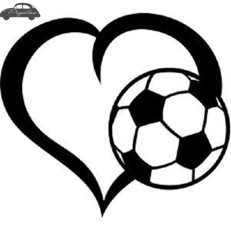Love Heart Football Player Sticker Sports Soccer Car Decal Helmets Kids Room Name Posters Vinyl Wall Decals Football Sticker
