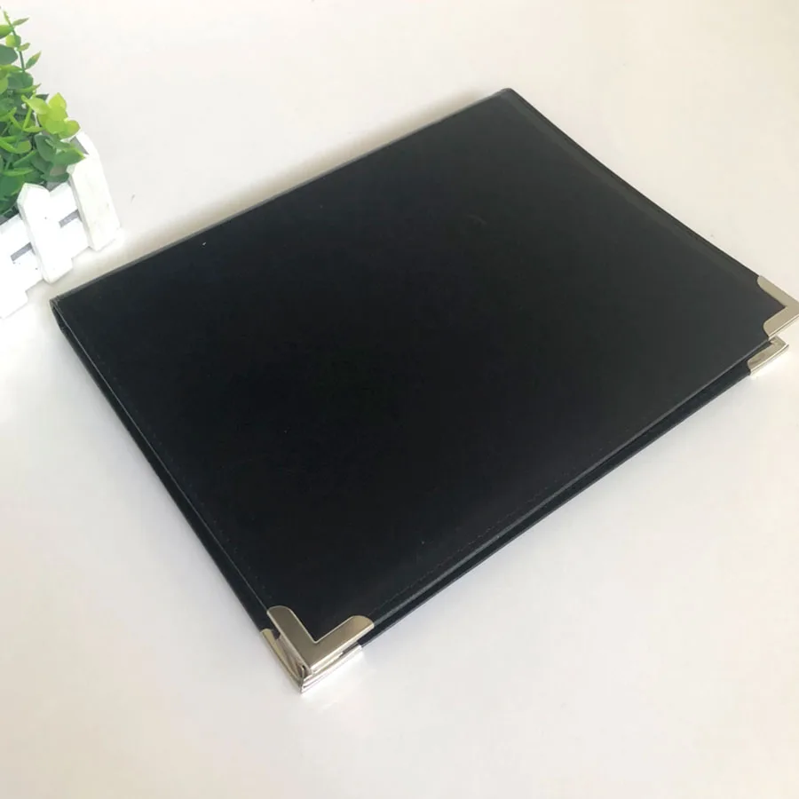 For 148x210mm Inserts Menu Book A5 Recipe Clip Price List PU Leather