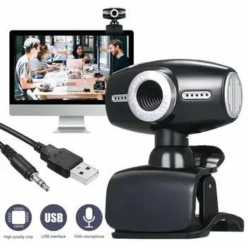 

PC Laptop 0.3 Million Pixel Clip-On USB Webcam Manual Adiustable Focal Length 360 Degrees Rotation Automatic White Balance