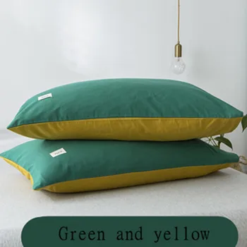 

A pair of pillowcases with washable cotton solid color pillowcase students single pillowcase 48 * 74cm