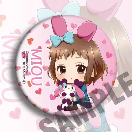 1 шт. HoneyWorks 58 мм x My Melody мультфильм значок брошь булавка круглый