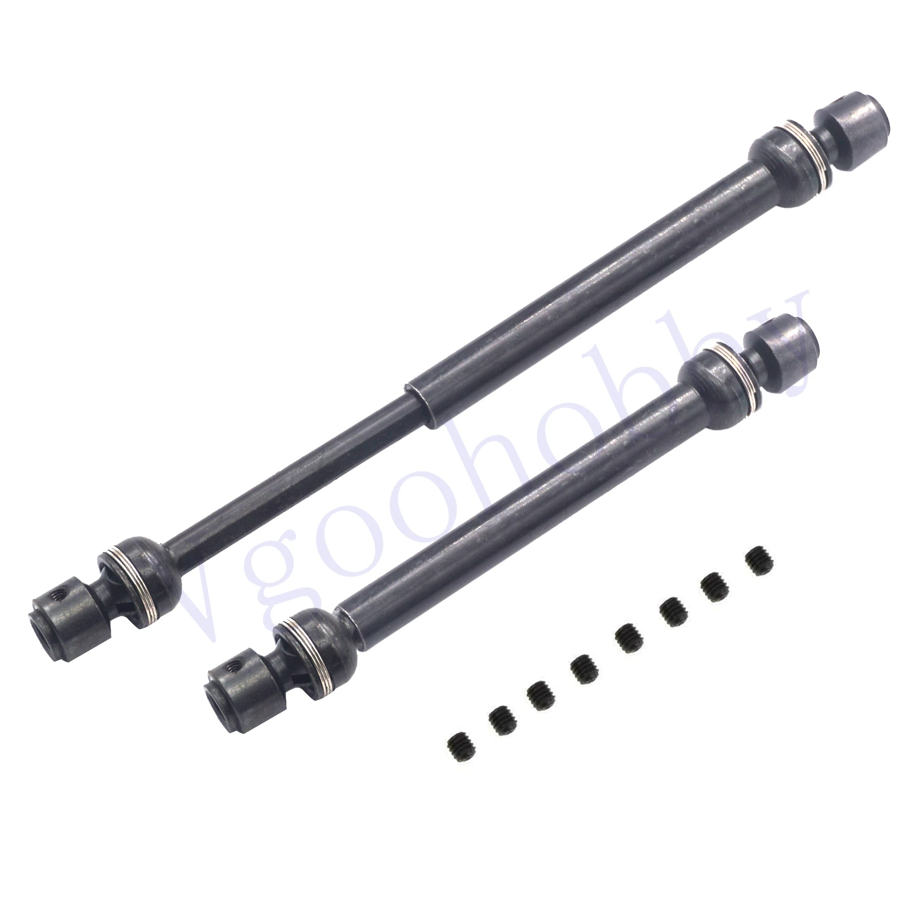 

2Pack Universal Steel Centre Drive Shaft Dogbone for Tamiya CC01 Axial SCX10 D90 HSP 94180 Redcat 1/10 RC Crawler Car 112-152mm