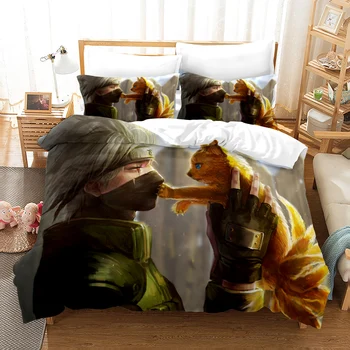 

Japan Naruto Uzumaki Naruto Print Bedding Set Cartoon Anime Duvet Cover for kids Pillowcase Adults Bed Set 3D Qulit Bed Linens