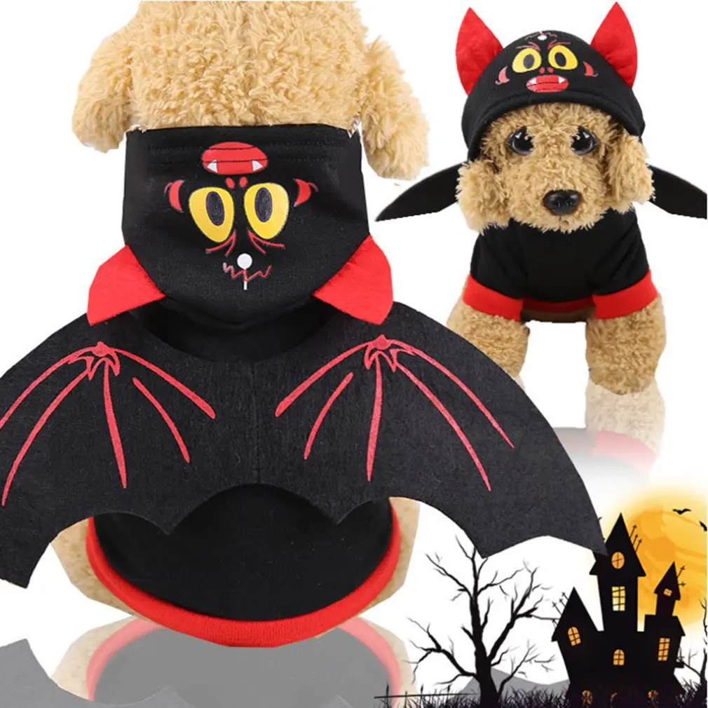 

Pet Halloween Christmas Chest Back Creative Cat Dog Small Dog Bat Transformation Costume Gift For Pets