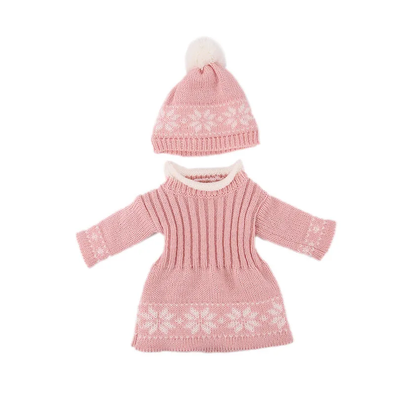 LUCKDOLL зимний свитер платье подходит 18 дюймов Американский 43 см Кукла одежда аксессуары, игрушки для девочек, поколение, подарок на день рождения - Цвет: N1592