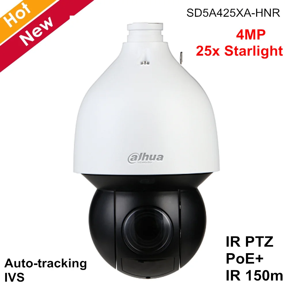 

Dahua Network PTZ Camera 4MP Powerful 25x Optical Zoom Starlight IR PTZ AI Network Camera IP Support Auto-tracking and IVS POE+
