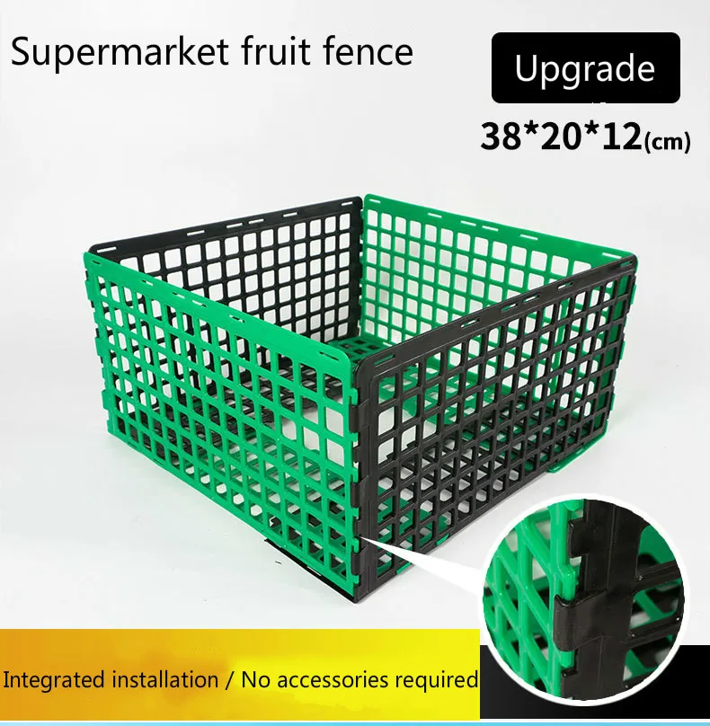 

Green Black PP Fruits Vegetable Display Divider Sumpermarket Shelf Partition Display Rack