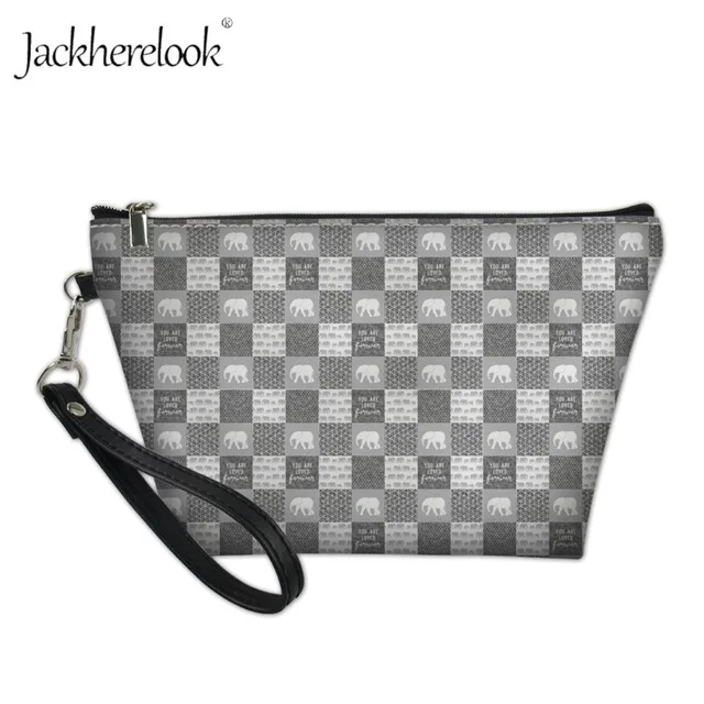 Jackhereook мультфильм принт слон косметичка Fahion Африканские животные макияж сумки для женщин Красивые туалетные хранения Чехол - Цвет: HM7448Z8