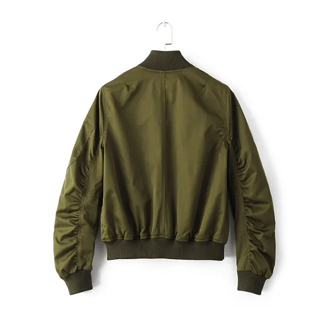 

Ozhouzhan Hot Selling Europe And America Thin Type for Spring And Autumn Flight Jacket Loose Solid Color Fashion Coat