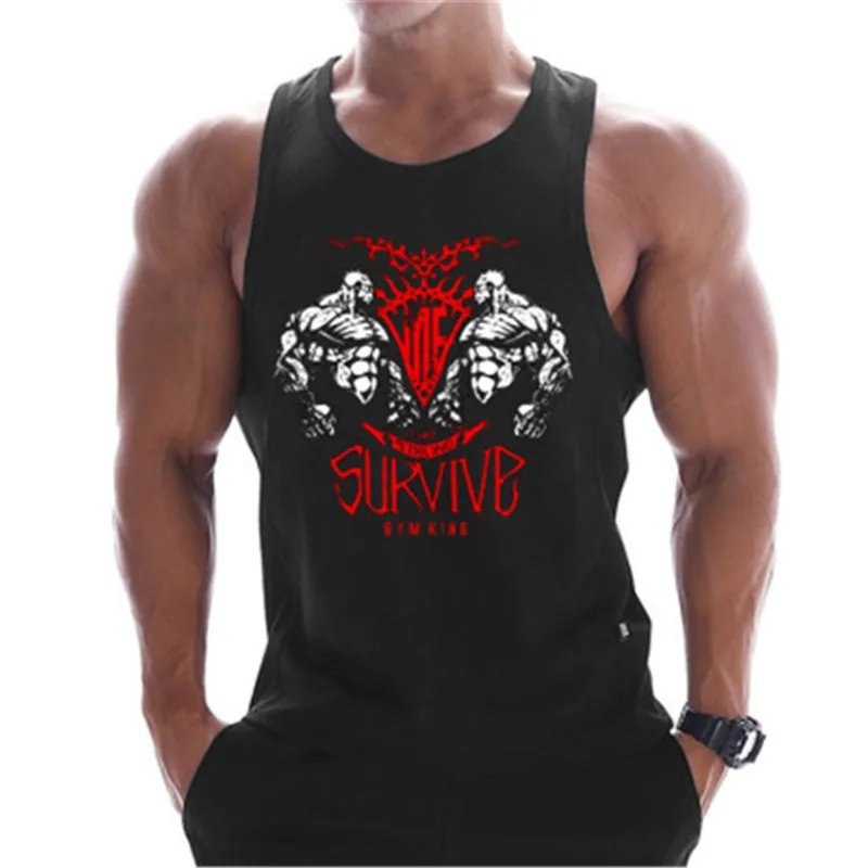 

2019 Mens Bodybuilding Tank Tops Fitness Sleeveless Hip Hop shirt Crossfit clothing Stringer Singlet Male Vest Undershirt