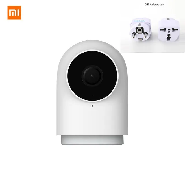 Add DE Adapter Смарт-Камера Xiaomi Aqara G2(шлюз издание) 140 градусов 1080P HD wifi Zigbee Версия камера ночного видения работает для приложения Mihome - Цвет: Add DE Adapter