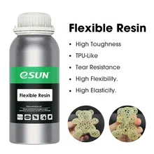Resina flexível da impressora 3d uv 405nm tpu-like da resina do lcd de esun para a cura uv do fotão resina 3d do líquido 3d do fotopolímero da impressora do lcd 3d 500g