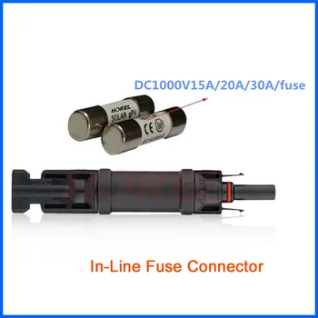 

PV Connector Fuse protector 15A 20A 30A 1000VDC Fuse Use for solar cell panel Fuse Holder Protective PV Photovoltaic