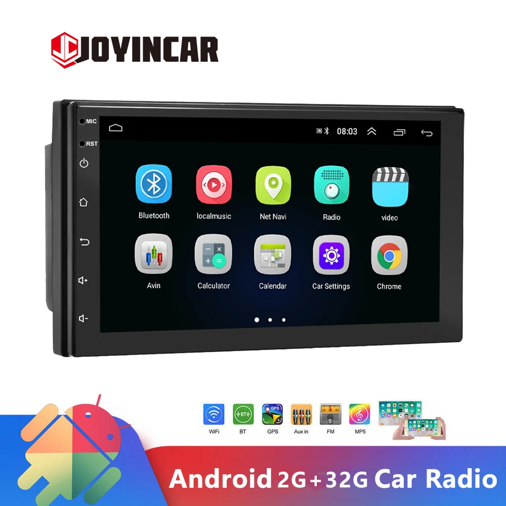 Автомагнитола JOYINCAR универсальная 2 din Android 9 1 GPS мультимедийный MP5